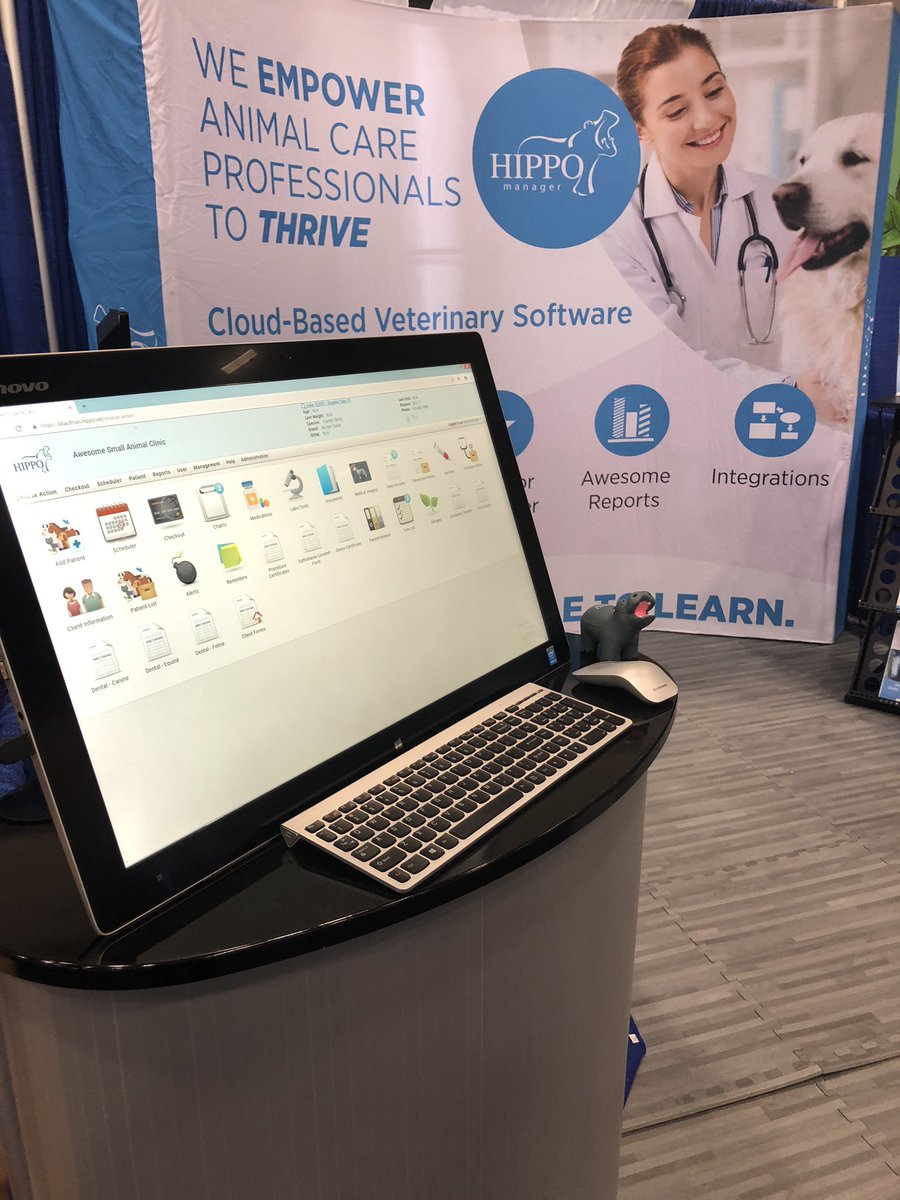 HippoManager's tweet image. See you at #fetchkc booth 334 for 😍 ADORABLE #tradeshowswag 🦛and BRILLIANT #veterinarysoftware @fetchdvm360 Kansas City y’all!! 💯😎