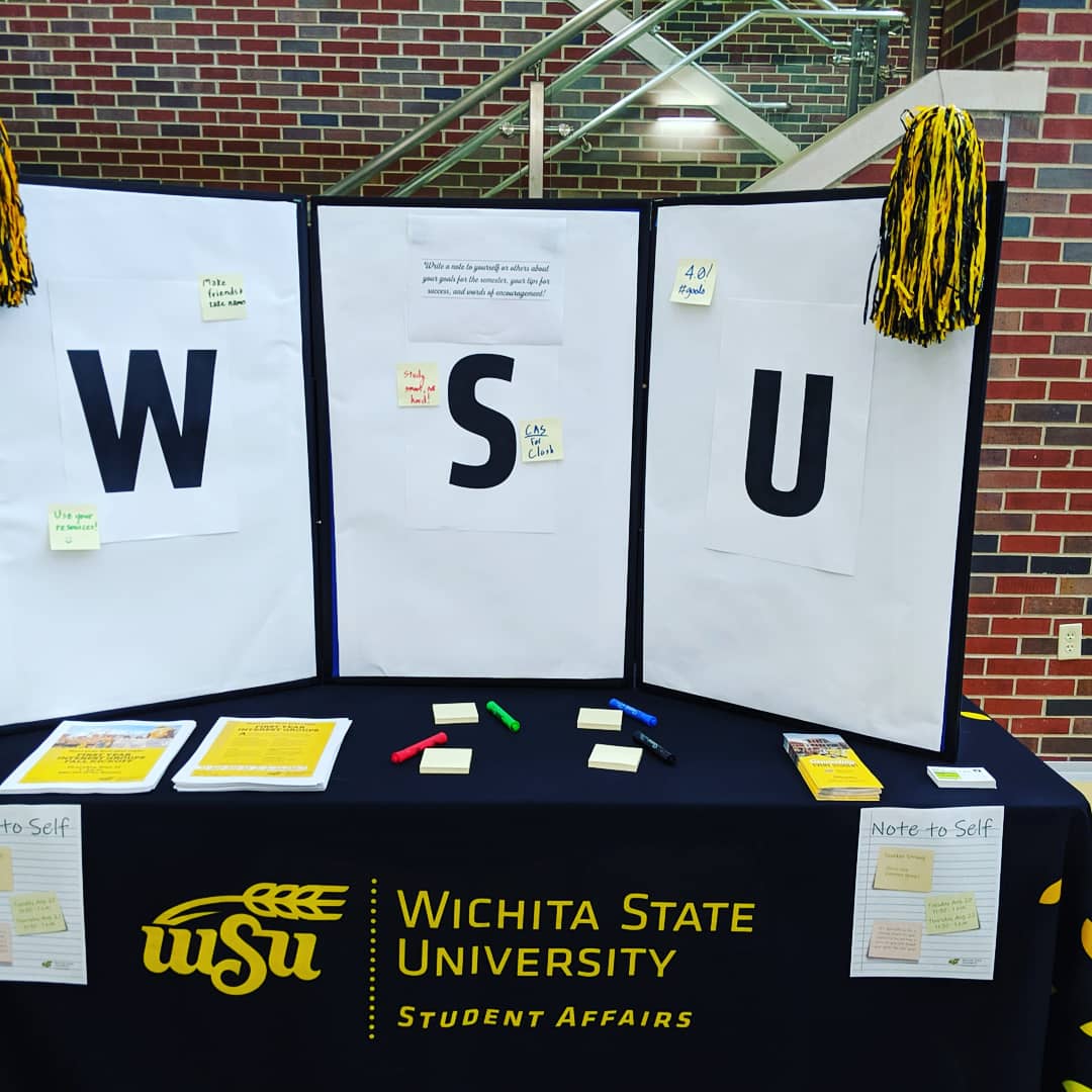 WichitaStateSA's tweet photo. Start the semester #ShockerStrong by visiting us on the first floor of the RSC today! https://t.co/oY1HQR1lnp