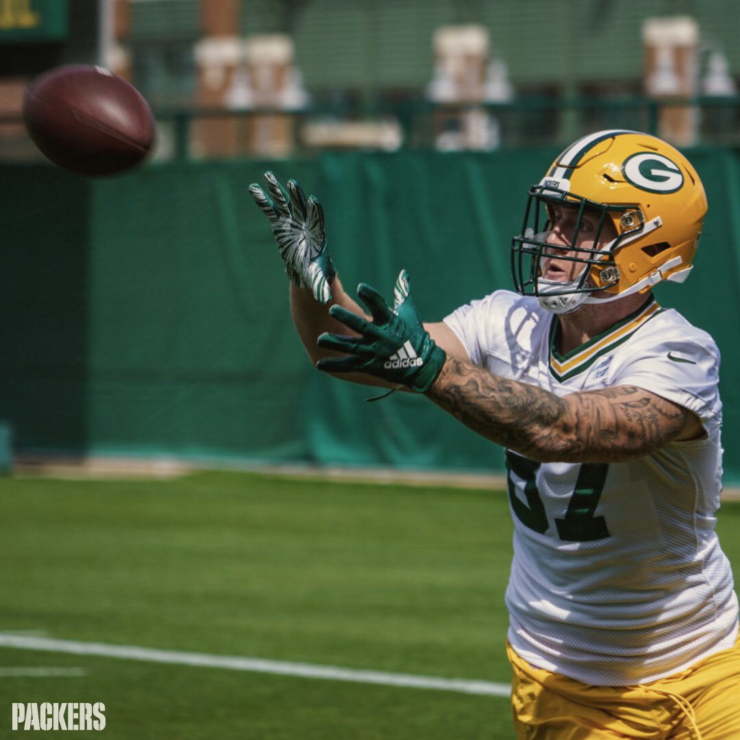 packers's tweet photo. .@_Jstern returns to the practice field 🏈🙌

#PackersCamp https://t.co/vWyN3t3g15