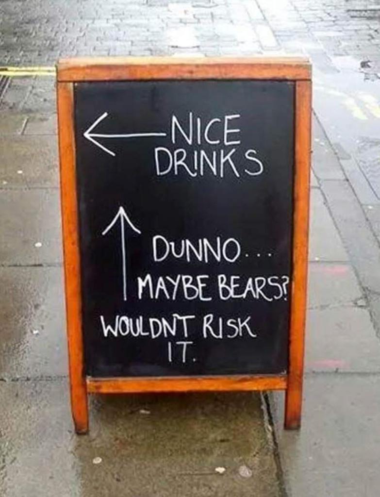 TouchTunes's tweet image. Simply can't take any risks! 🤣🍹🐻 #SafetyFirst #BarSigns