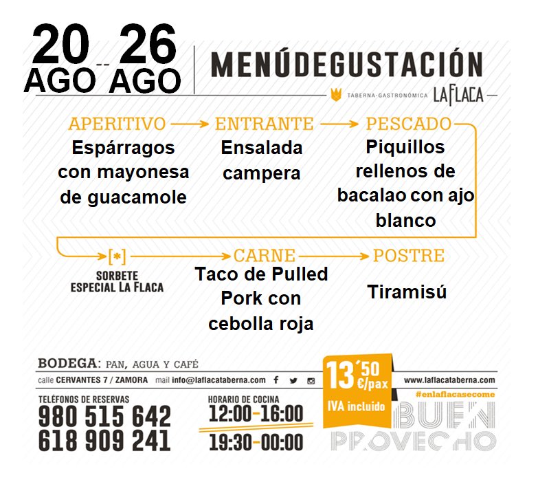 Otra que se ha pasado!!!!!! Y así van todas las semanas, sin pedir permiso por llegar ni un triste adiós por irse, lo bueno es que con cada semana llega un nuevo #menudegustacion y el de esta semana está hecho para ti!!!  Vienes a comprobarlo????