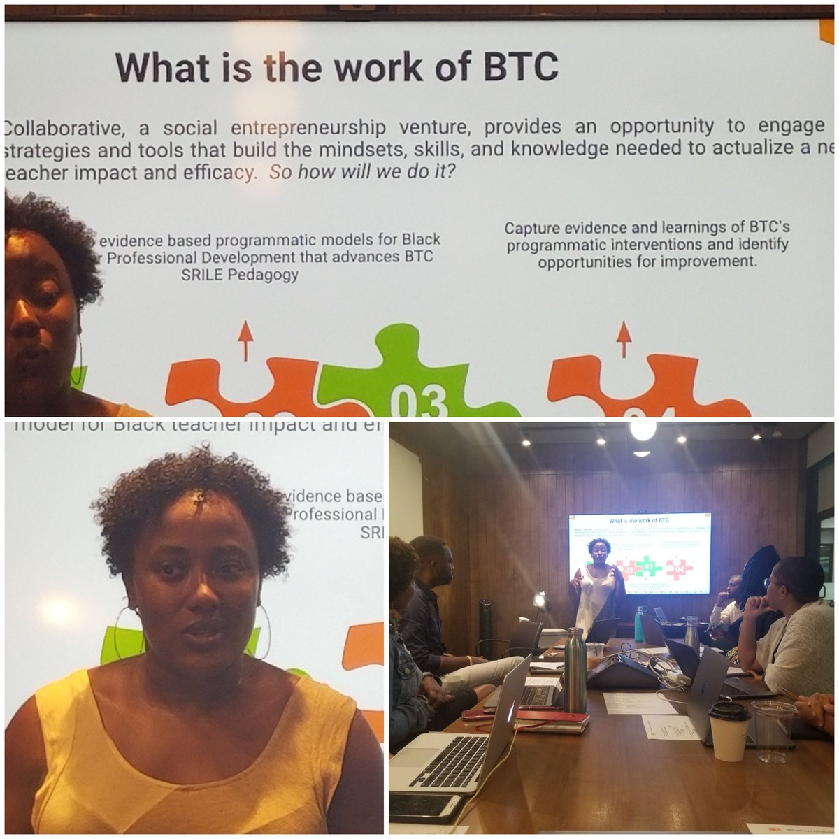 TWestbrookPHD's tweet photo. Honored to support the important, groundbreaking work of @BlkTeachCollab. Philosophy strengthened by research &amp; data. @AlbireoGroup @DrAshleyGriffin @DrDavisDixon Dr. Thelma Monroe-White; Wallace Grace; Janelle Clay https://t.co/Nsx7HZUjKH