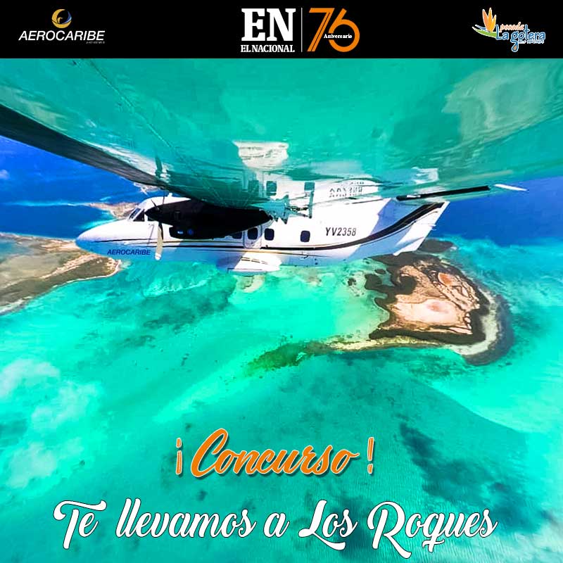 ElNacionalWeb's tweet photo. #ENMKT ¿Ya participaste en nuestro concurso aniversario? Tienes hasta el 21 de agosto. Corre a nuestra cuenta de Instagram y no dejes pasar la oportunidad. @AerocaribeVzla y @PosadaLaGotera #LosRoquesEsAerocaribe #EN76 #LaGoteraA6PasosDelMar https://t.co/ZKOCTB3D1B