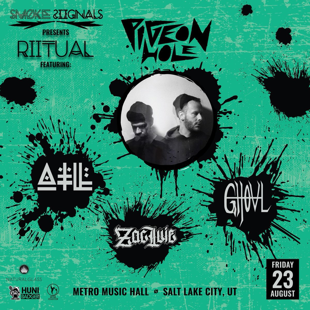 skgrieder's tweet photo. The @pigeon_hole boiis are coming to our neck of the woods this Friday and I can’t wait! The dudes @ATLHOEE #Ghovl and @TheRealZacIvie on support duties let’s goo! 💨📡 HMU FOR $10 TIX
#SendingSmokeSiignals #Riitual https://t.co/bpSB4Ro169