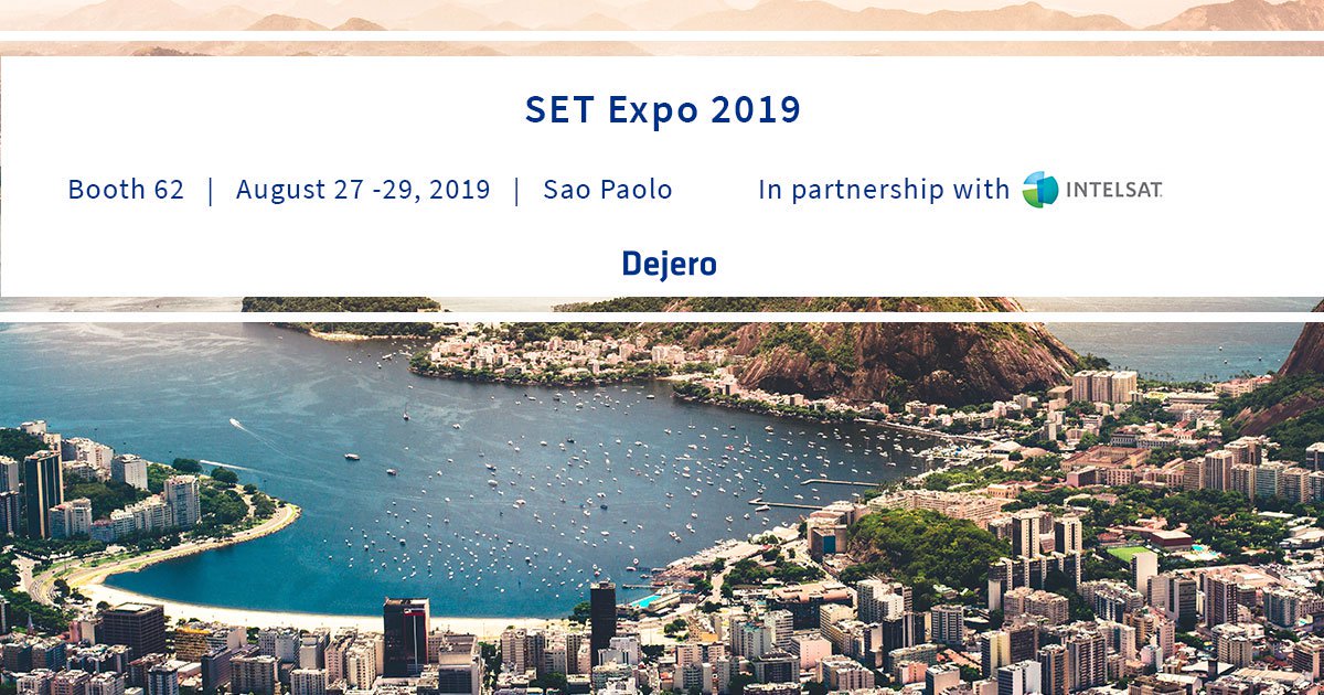 DejeroLabs's tweet photo. #SetExpo is coming up next week and we can't wait to be in Brazil with our partner @INTELSAT! 📡 Swing by booth 62 to learn more about how our solutions can work for you #connectivity #broadcast https://t.co/XEFI5q5cNB