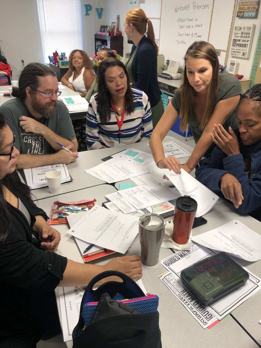 EricaMGil's tweet photo. Creating magic at the guided math table is what we’re doing to close gaps and extend learning @JeffersonES2 this year! I’m excited to have our @PetersenHISD fam along for the ride! https://t.co/dkmJy4a4Un