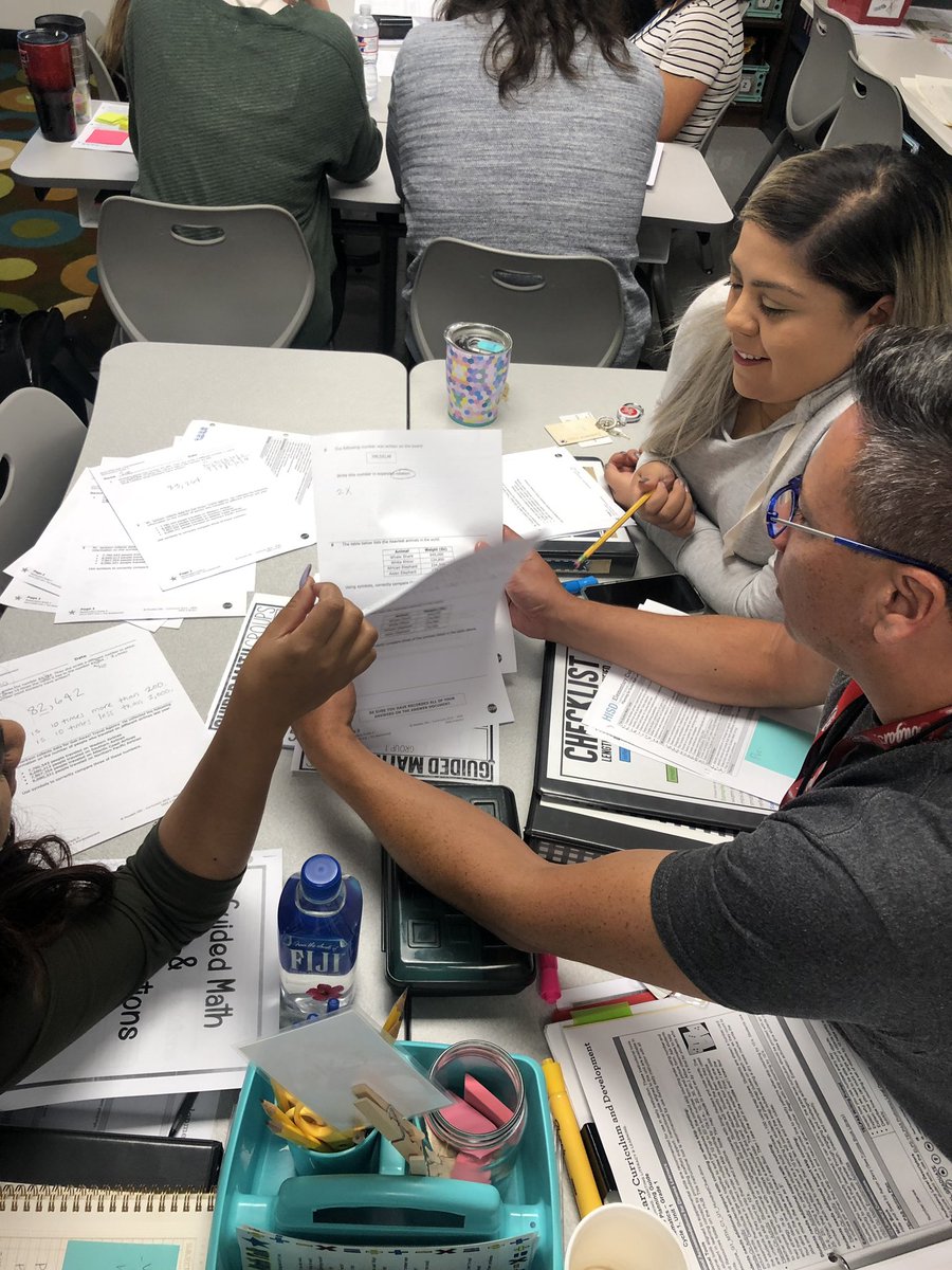 EricaMGil's tweet photo. Creating magic at the guided math table is what we’re doing to close gaps and extend learning @JeffersonES2 this year! I’m excited to have our @PetersenHISD fam along for the ride! https://t.co/dkmJy4a4Un
