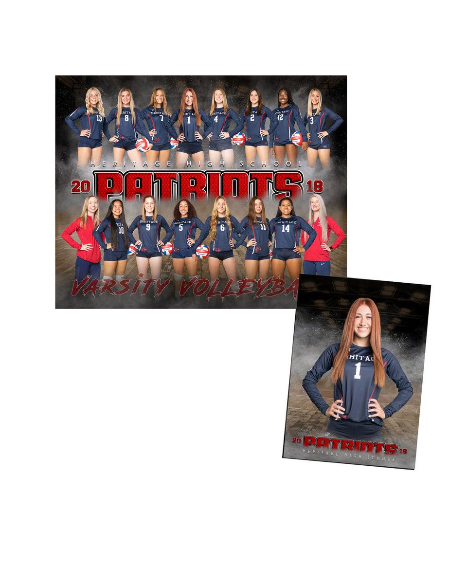 Heritage Girls Volleyball Photos this Friday!  Don't forget to bring your order envelope or you can purchase online at buff.ly/2MxeIyv  <a href="/heritagehsvball/">FOLLOW @heritagehs_vb</a>