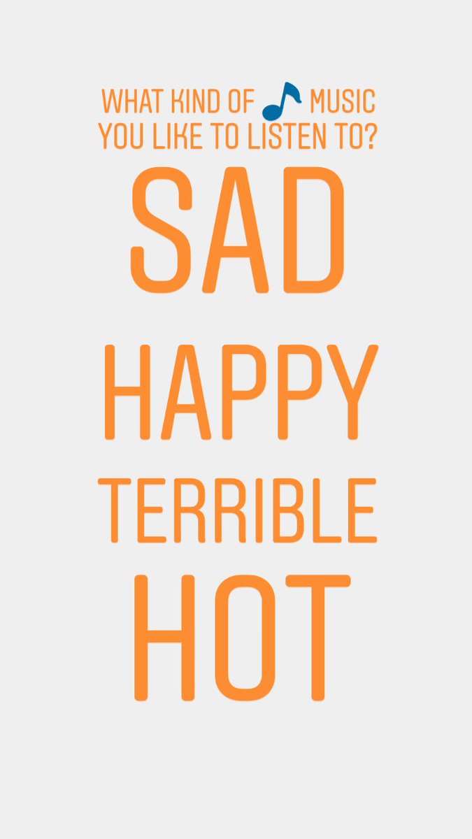 What kind of 🎵 music you like to listen to?
Sad
Happy
Terrible
Hot

#scene #videogram #filme #role #videoflame #clip #filmisnotdead #nice #genre #instaflicks #vine #prilaga #instamovie #videograms #producer #videostar #comedy #movieday #movietime #flicks #instamovies #instaflick