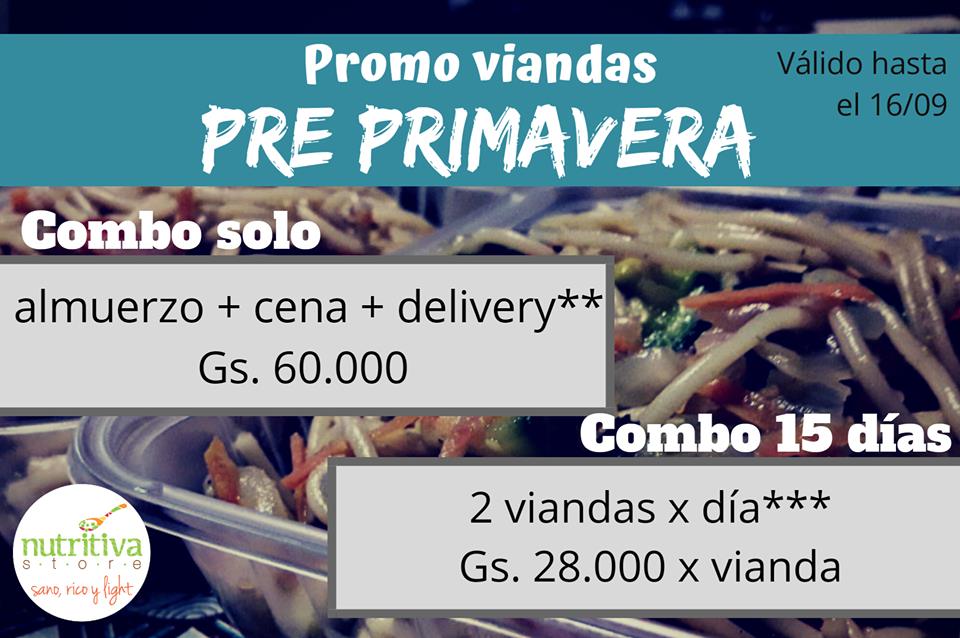 NutritivaStore's tweet photo. La Primavera se está acercando y para ayudarte a llegar como vos querés, te ofrecemos 2 combos imbatibles! 😉 Los menúes son súper exclusivos, riquísimos y muy cuidados en el valor calórico total. 

Promo válida hasta el 06/09
Válido para clientes nuevos https://t.co/ffB1T46ZNZ