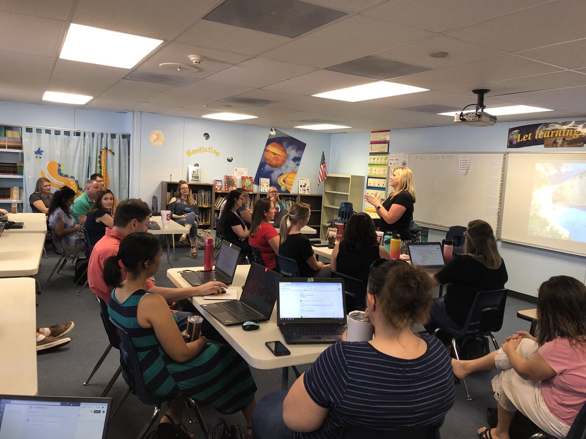 First staff meeting of the year! <a href="/cindychleborad/">Cindy</a> is leading the charge! #Edkey #SequoiaSchools #SchoolChoice #onlineschools