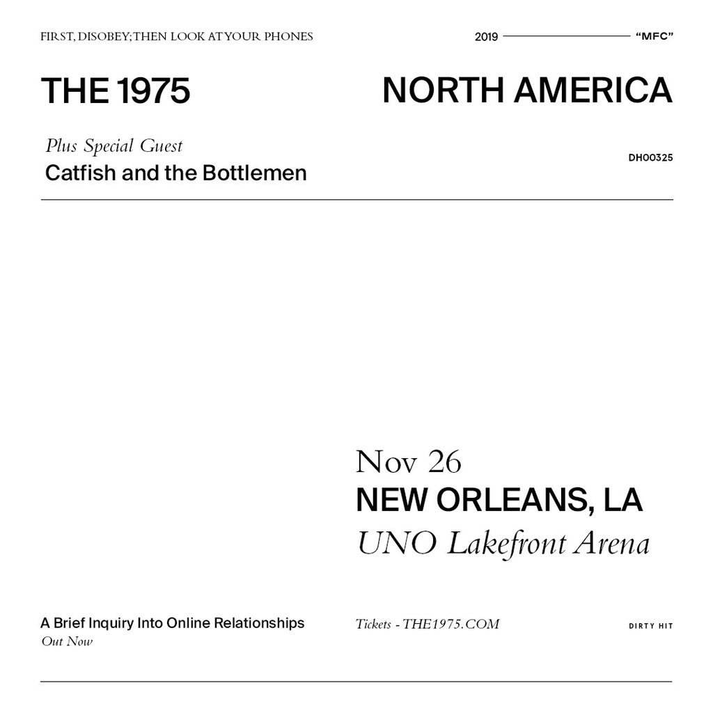 NEW ORLEANS, LA
TUESDAY NOV 26
TICKETS ON SALE NOW

CATB.lnk.to/liveTW