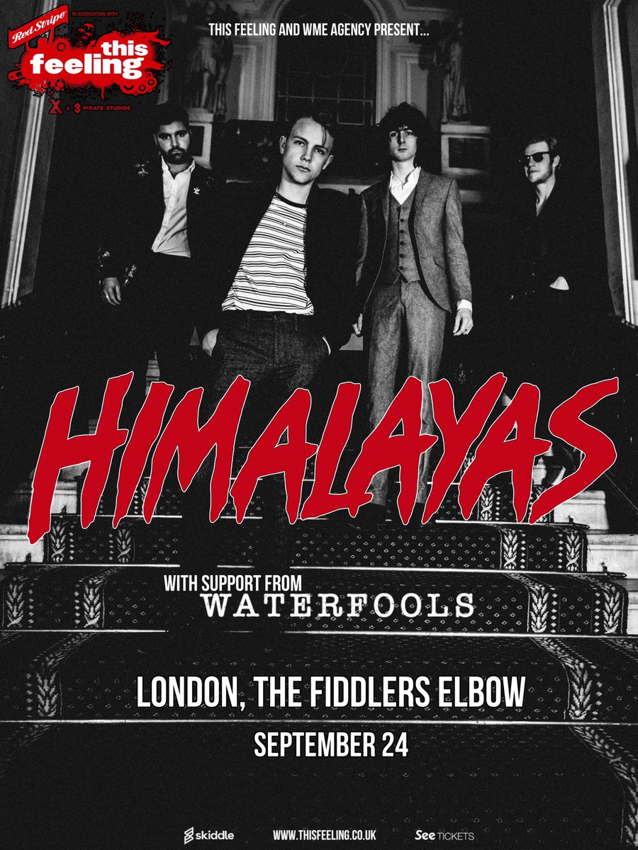 We’ll be joining the splendid @himalayas_band at @thefiddlerselbownw5 part of @thisfeelinghq on 24th September! 

Tickets go on sale tomorrow... thisfeeling.co.uk