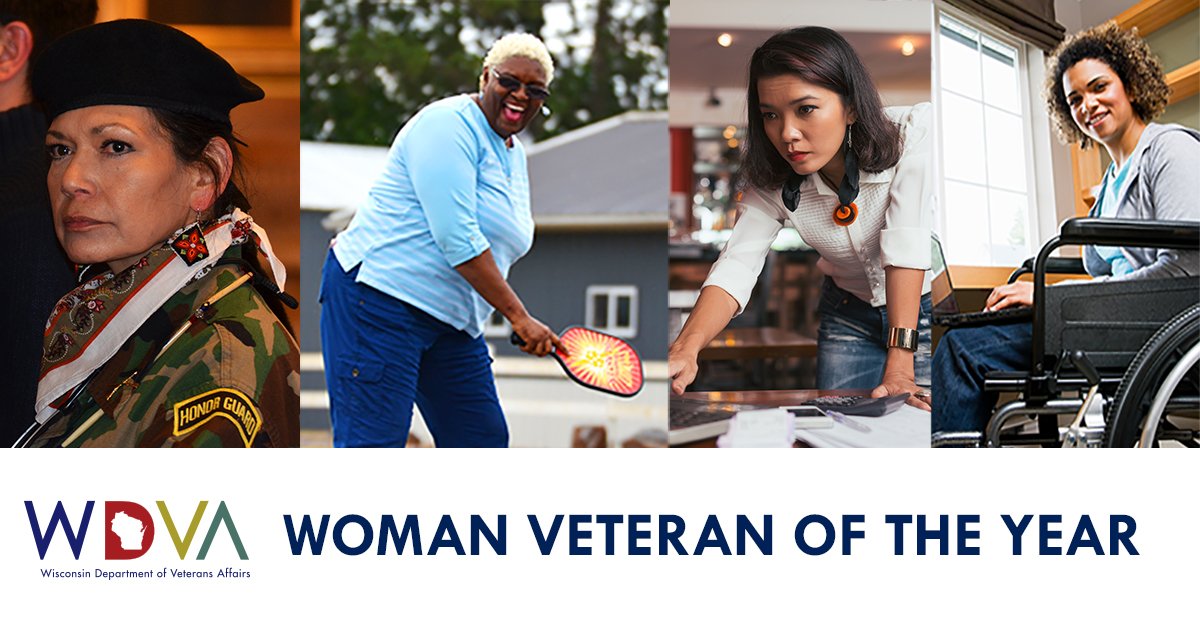 Do you know a woman veteran in Wisconsin who has compiled a record of exemplary service as a veteran in her community?

Nominate her to be named the 2019 Woman Veteran of the Year in Wisconsin! More info here: bit.ly/WomanVet19