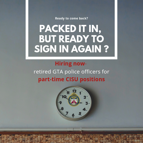 TPSRecruiting's tweet image. Are you a retired GTA police officer w/ valuable skills/abilities and are ready to come back on a part-time basis? The @TorontoPolice  is actively #hiring retired police officers to become CISU response members. Work part-time while contributing full time with your knowledge.