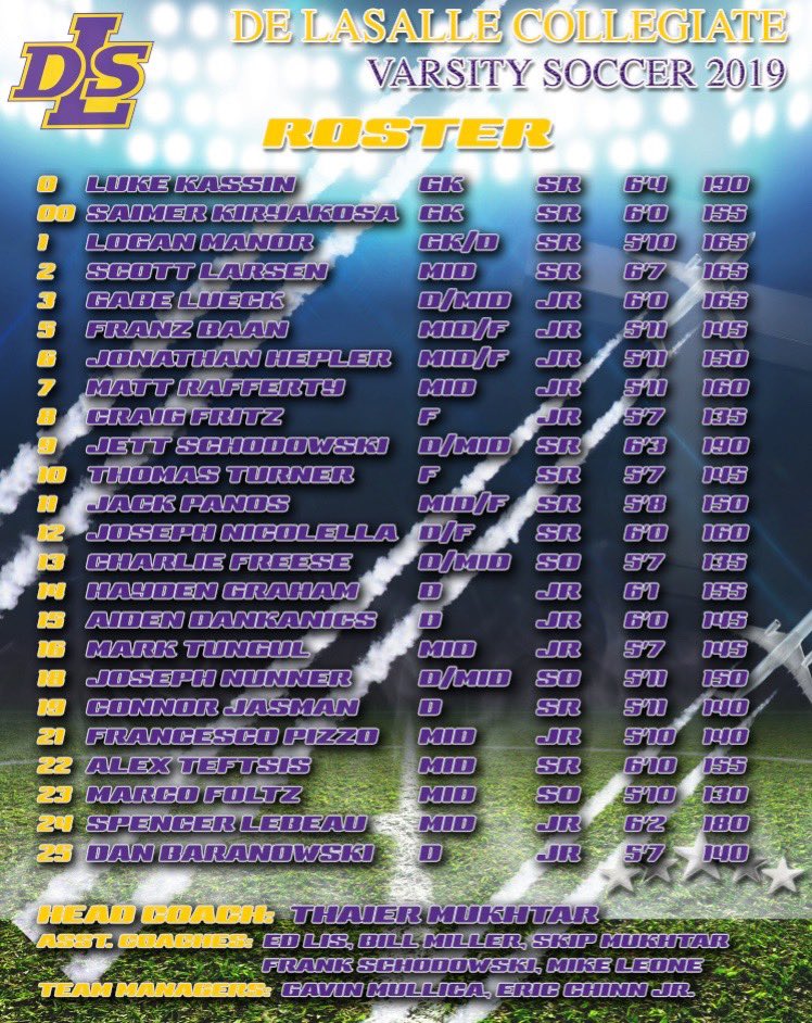 DLSSoccer_MI's tweet photo. Coach Mukhtar's 31st season at DLS, and here is the team he is going to battle with in 2019. #1TEAM #hardwork @DSoccerCentral @macombdaily @delasallehs @MiSoccerCoaches https://t.co/t5hlUkg3t6