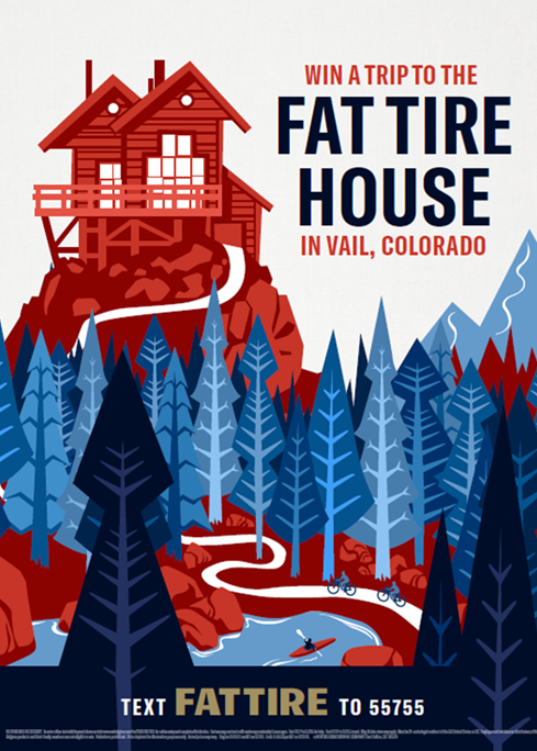 monarchdistro's tweet photo. Cool down with @newbelgium on a trip to Vail, CO to the #FatTire House! Simply text the code below to enter to win! 

#Win #FreeTrip #Beer #TextToWin https://t.co/LXzLs2AdJd