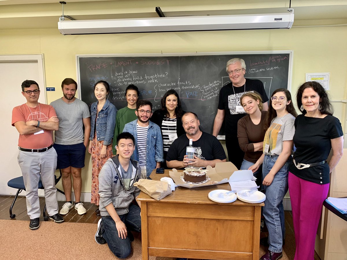 senorlansburgh's tweet image. Early celebration of the incredible @alexanderchee ‘s bday (one day early). So honored to be the Fellow in his workshop at #breadloaf this year. #blwc19