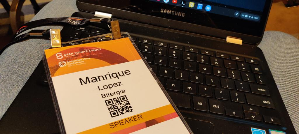 Manrique López speaker badge for Open Source Summit