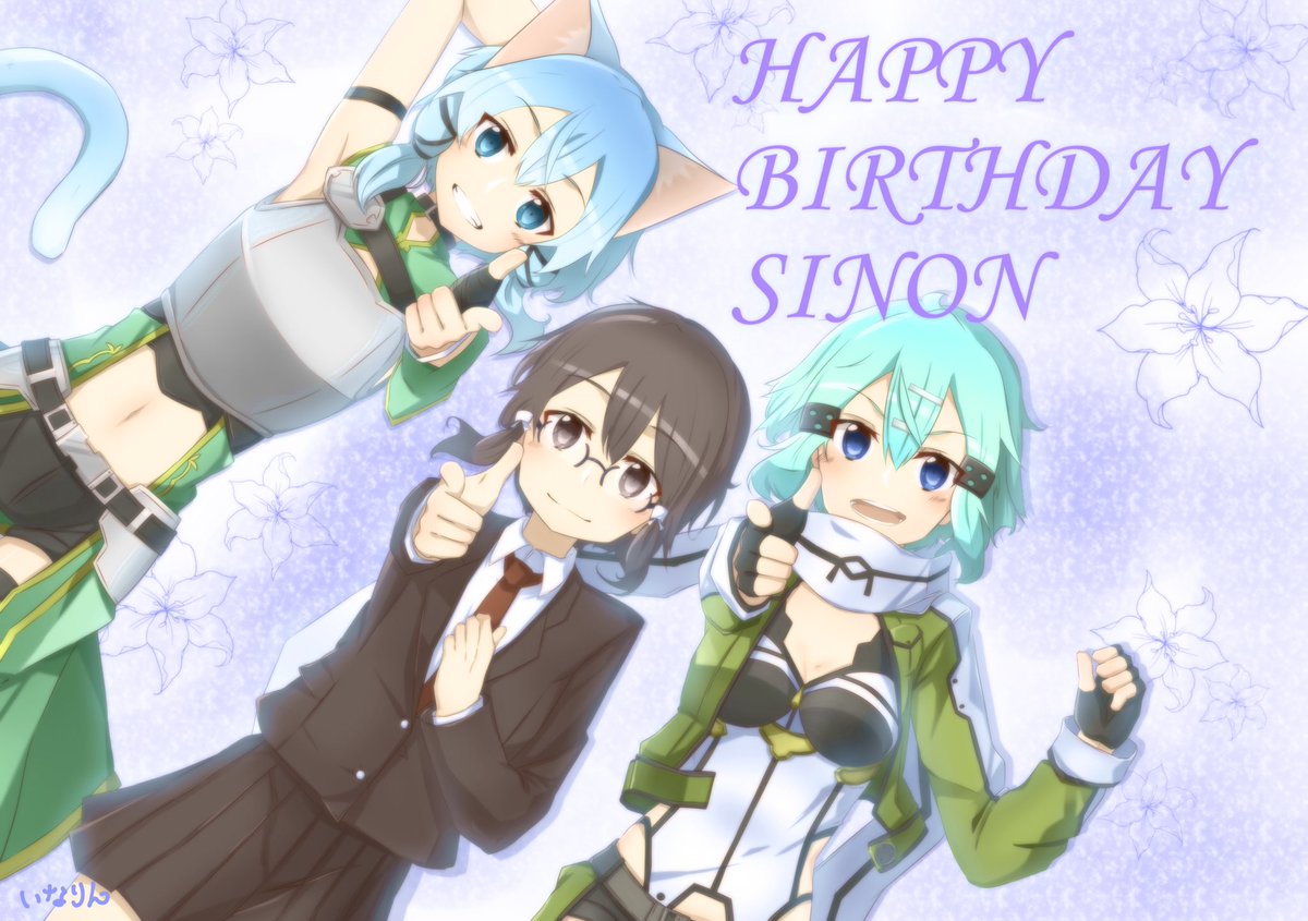 シノン 「シノンの誕生日だぁーーーー!!!! おめでとう!! 過去絵ですが…古い順にどうぞ」|いナりんのイラスト