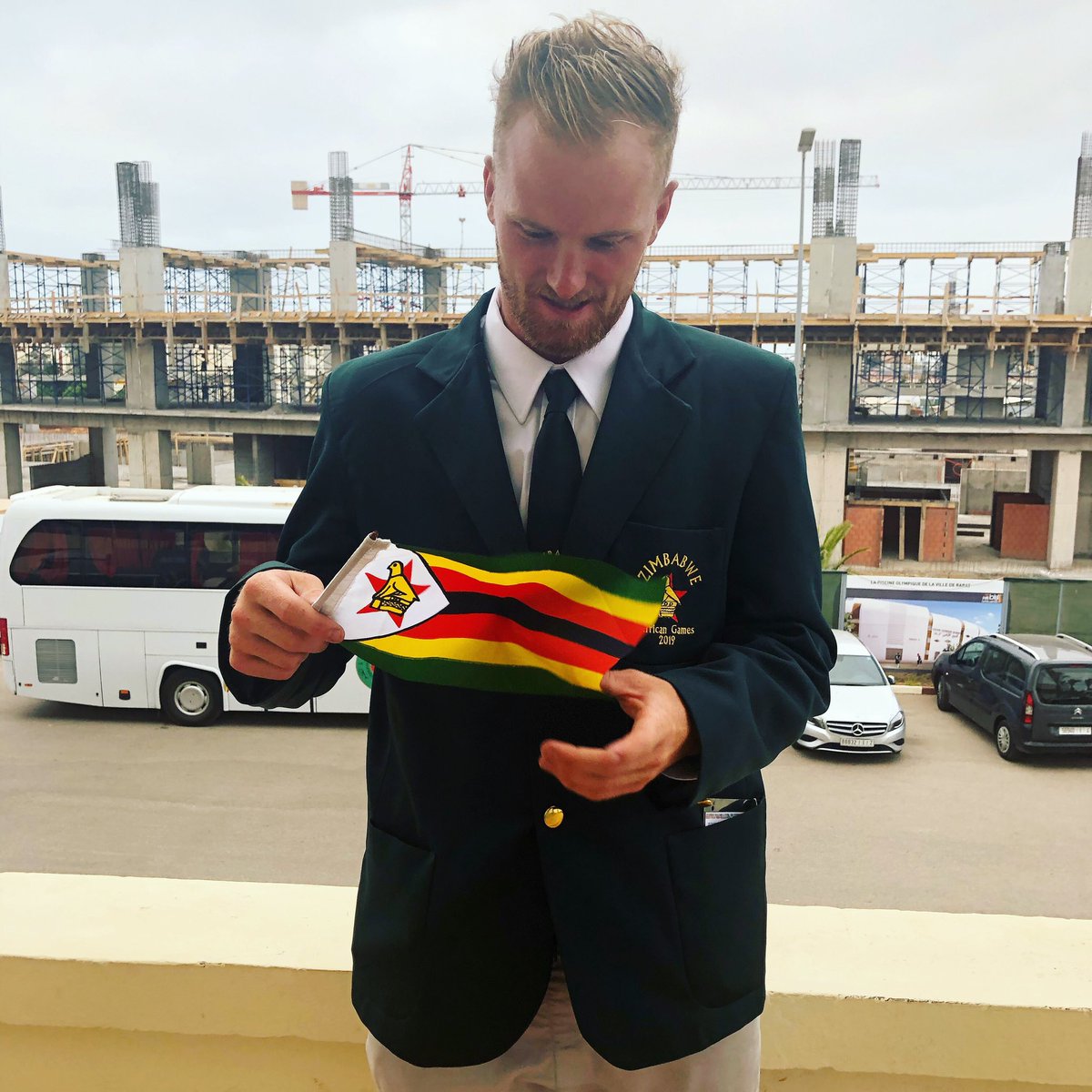 Privileged to be representing team Zim 🇿🇼 in the 12th All Africa Games 🌍 Excited for the week ahead! #ZimbabweWoye #Jongwe #TYG #Zimbabwe #Teamzim <a href="/2019Jeux/">Jeux Africains Rabat 2019</a>