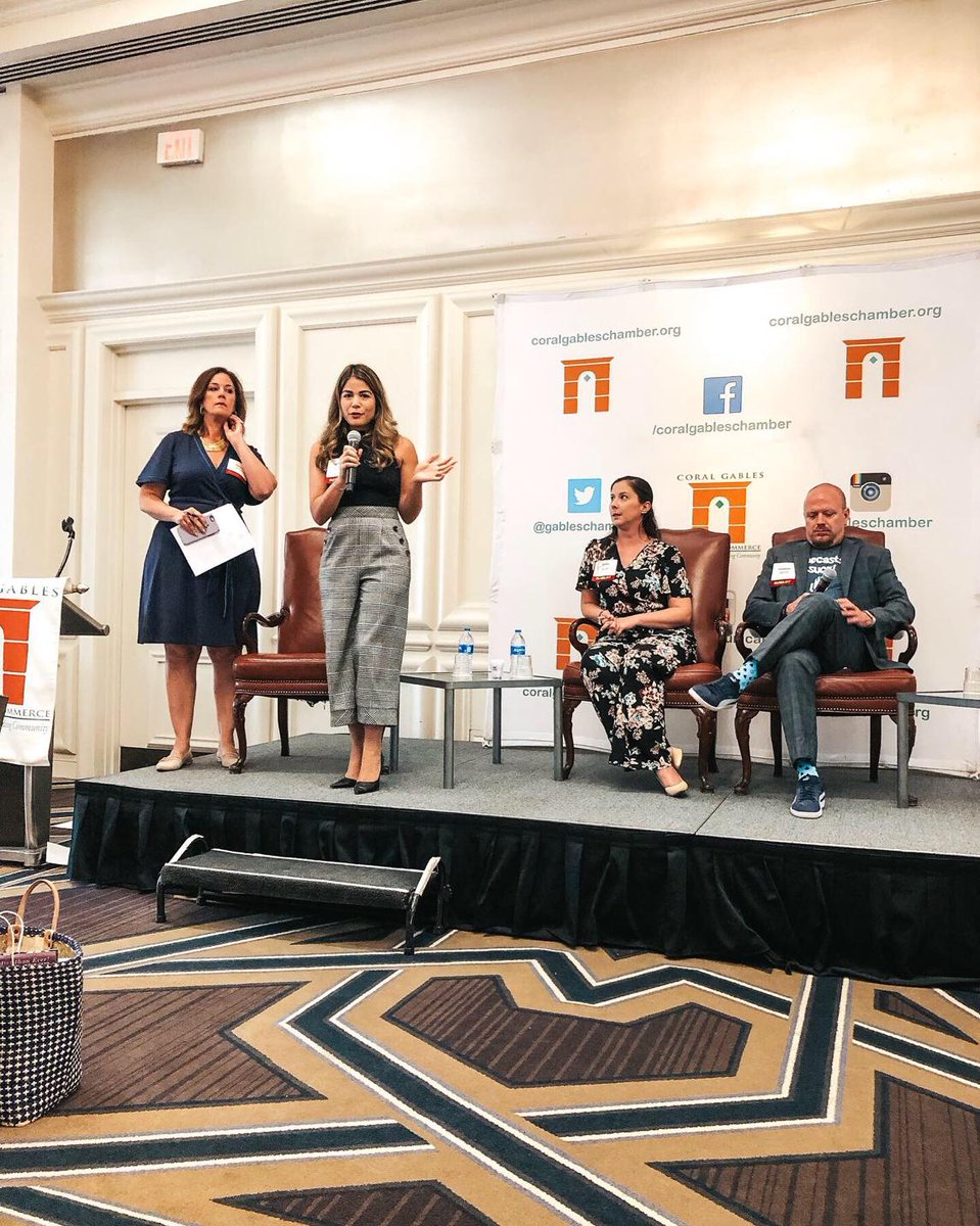 sociallyintuit's tweet photo. Last week, our Founder and Creative Director, @katrinavargasv, spoke to an incredible group of successful entrepreneurs about how #socialmedia can be leveraged to promote their business. Thank you @gableschamber for this amazing opportunity! https://t.co/FxIDSOBGI7
