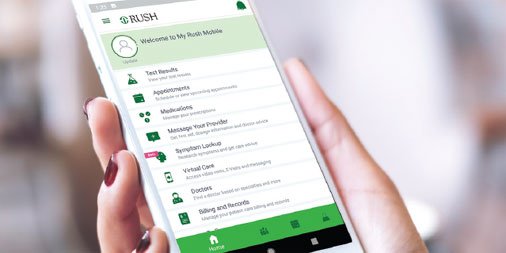 RushMedical's tweet photo. Introducing the new My Rush mobile app, featuring an array of tools to help patients manage their health https://t.co/EYwWvETShM #digitalhealth #healthtech https://t.co/hcJiOu12yq