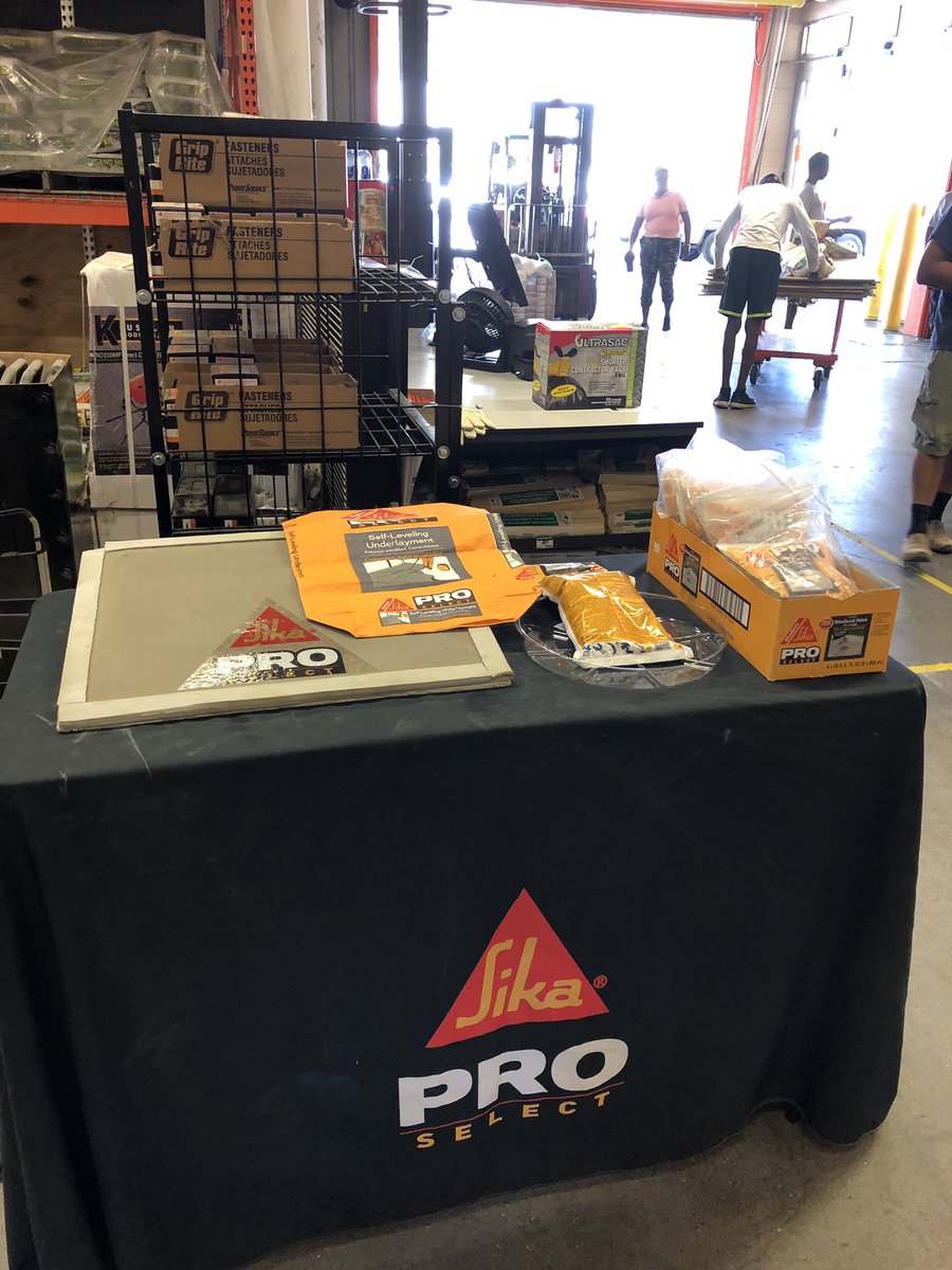NYCPROSELECT's tweet photo. Sika Pro Select is doing demost and  repairs on some gaps and cracks with the SIKA Quick Patch at Gun Hill The Bronx @homedepot1221 stop by to watch and learn all about #SikaQuickPatch @Monica_Lindsey1 @Sika_USA @HomeDepot https://t.co/AsLHsxCUsO