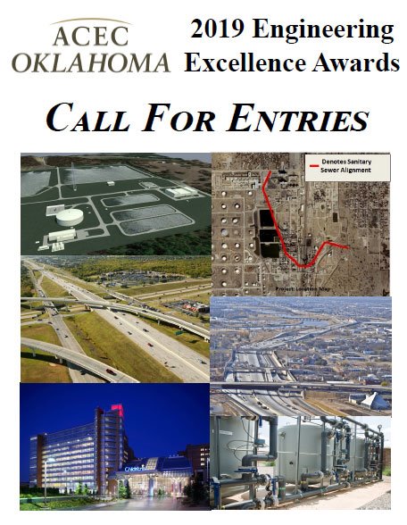 ACECOKLAHOMA's tweet photo. ACEC OKLAHOMA is now accepting entries for the 2019 ACEC OKLAHOMA Engineering Excellence Awards.  Entry info is available on our website:  https://t.co/DKhao8Dp6T
#engineeringoklahomasfuture https://t.co/GCVvKMLODS