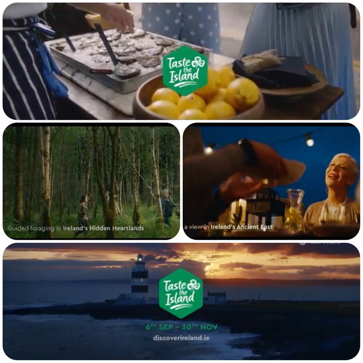 Failte_Ireland's tweet image. Get Ready to #TastetheIsland
WATCH: Brand-new TV ad encouraging holidaymakers to take a short break in #Ireland to enjoy some of the 700+ food and drink related experiences on offer this Autumn. youtu.be/alxsJ4r_Q6k