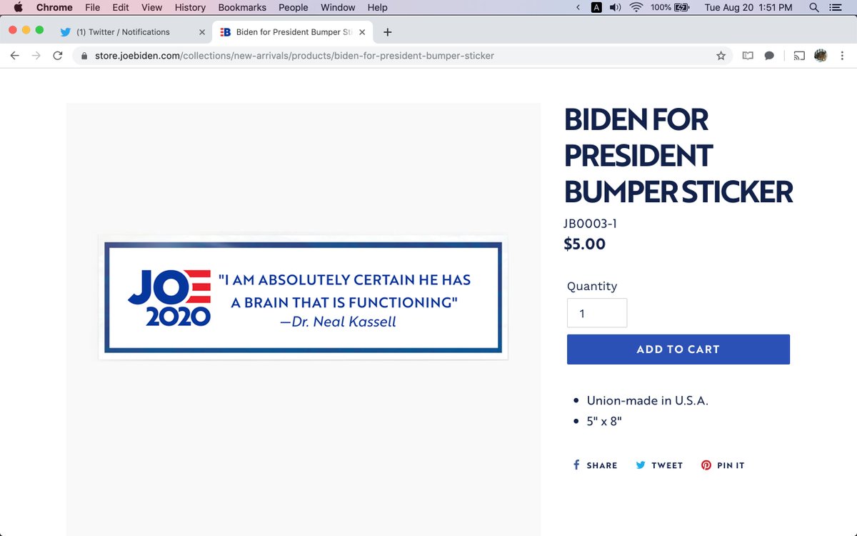 Sam On Twitter Wow These New Joe Biden Bumper Stickers Look Great