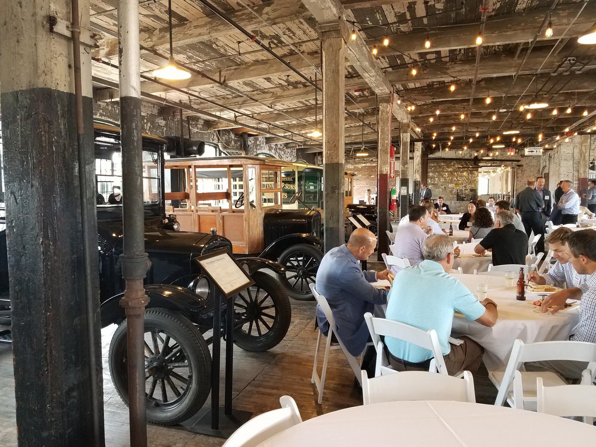 The #SIOR Great Lakes Midwest networking event is revving up the fun at the Ford Piquette Factory in Detroit, MI. Members enjoyed great food while discovering the history of the car as we know it. #DYK the 1st #ModelTs were worth a year's worth of a teacher's salary at $850? #CRE