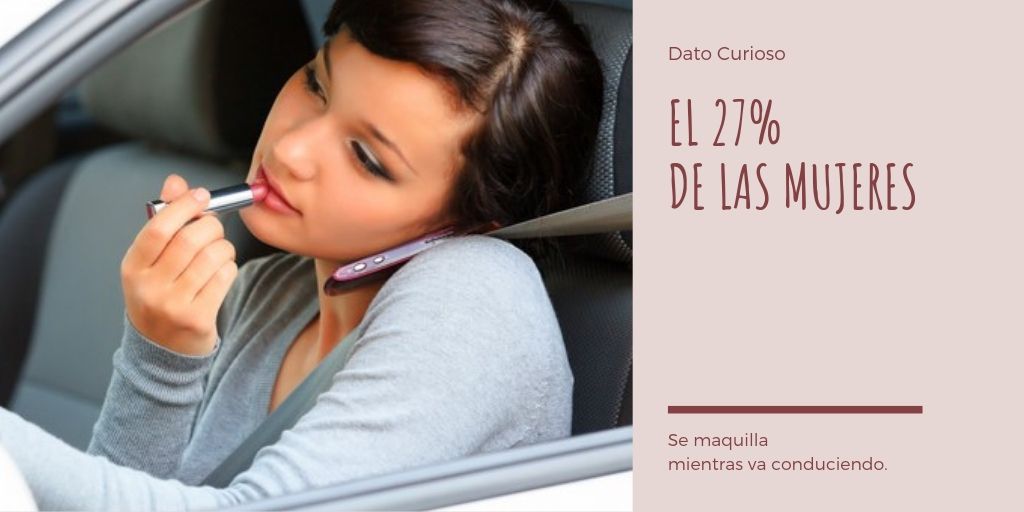 RepAutoclick's tweet image. #Curiosidades El 27% de las mujeres se maquilla mientras va conduciendo