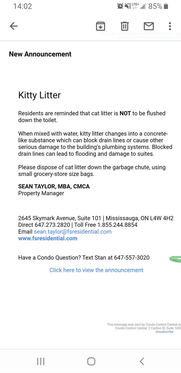 155redpath's tweet photo. Announcement 1 of 2 from the property manager... https://t.co/TeRPJgEWXv