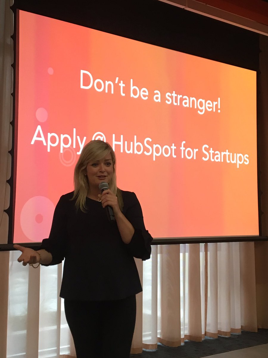 I_Checkoumar's tweet photo. Caragh Kennedy warming up the audience on the benefits of using @hubspot to  #GrowBetter your business #entrepreuneursireland 
@DublinWtc @thehubspotsupport @wtcsav https://t.co/D844J7A2rQ
