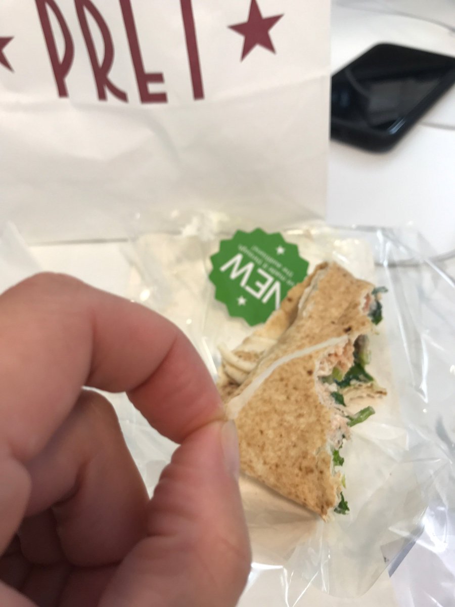 olivmayc's tweet photo. @Pret fishbone in my sandwich yesterday....not impressed!! https://t.co/KiZI97PUuD