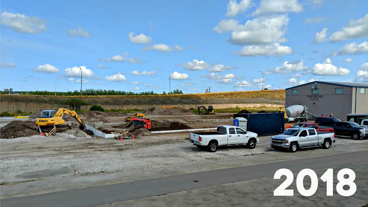 ProtocaseInc's tweet image. Same day, just a year apart. Check out the #ProtoProgress of Building 2 since August 20, 2018! 😍