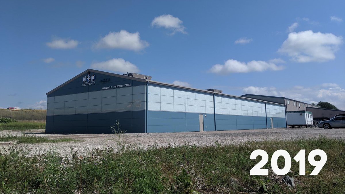 ProtocaseInc's tweet image. Same day, just a year apart. Check out the #ProtoProgress of Building 2 since August 20, 2018! 😍