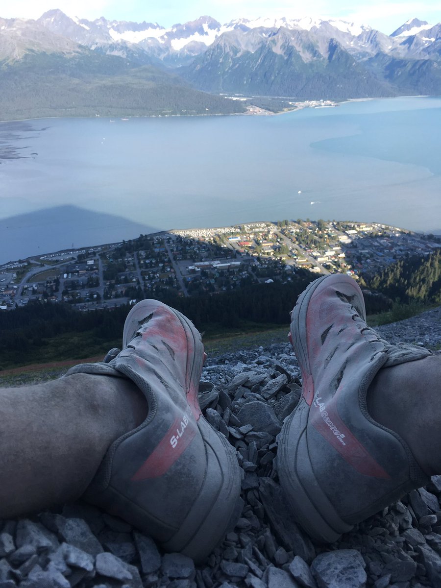 N60Runner's tweet photo. @TheGoldenUltra is coming soon - can’t wait! Got a little training in last week on the Mt. Marathon race route in Seward, AK. #vertical #goldenultra #shaleskiing https://t.co/4rkqT8suhB