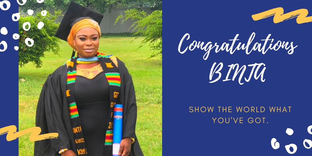 cmghana's tweet photo. Better late than never. Warmest congratulations on your graduation Binta, Ekow, Eugene and Erica! 

We know it took a lot of hard work to reach this goal and hope you feel great about this accomplishment. 

#CMGhana #Graduations #Development https://t.co/ClcWtCZatx