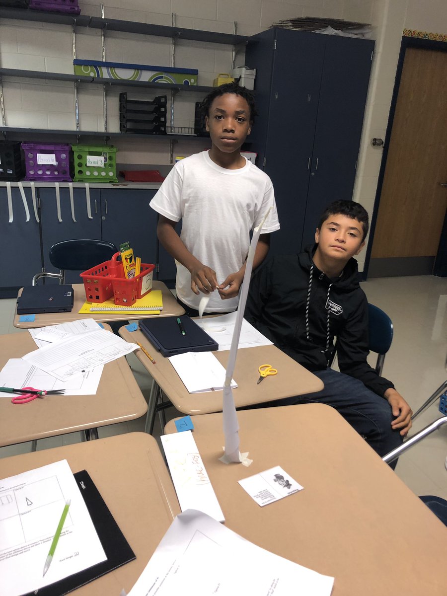 aschulz116's tweet photo. Did some team building to get the year off on a good note! #papertowerchallenge #mathclass https://t.co/0xFeOgByqU