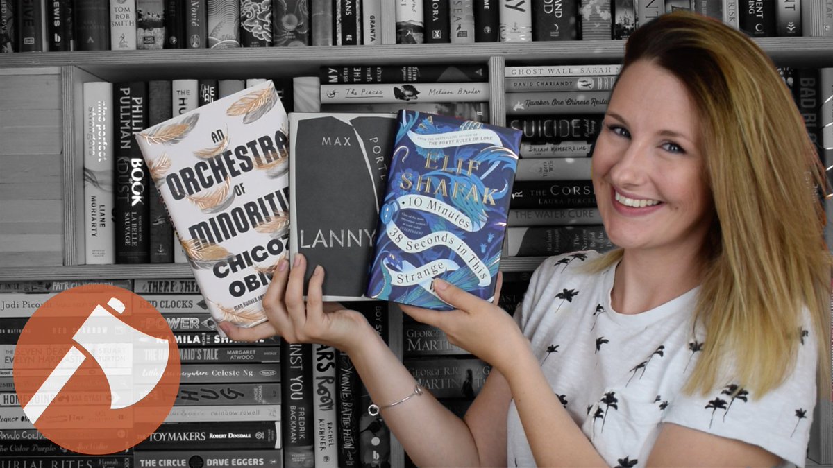 Bookaxe's tweet photo. New video! 🎥 Reviews of Lanny, 10 Minutes and 38 Seconds In This Strange World, &amp; An Orchestra of Minorities from @TheBookerPrizes longlist https://t.co/ERhuhFToB4 https://t.co/Ecsrg4OAMg
