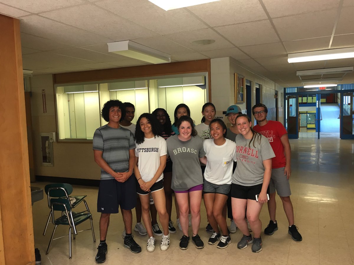 NortheastES's tweet image. Cornell POST students spent the day at NE working hard in the heat to get our school ready for September! ⁦@Cornell⁩ #thanks #community!