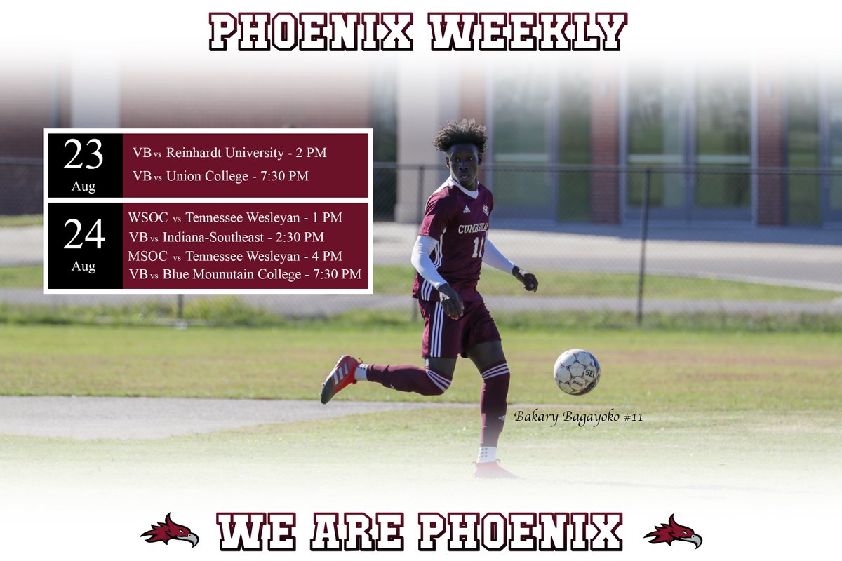 Men's and Women's Soccer have their season opener's this week along with another Women's Volleyball Tournament!
#WinTheWeek #MOTIVATED