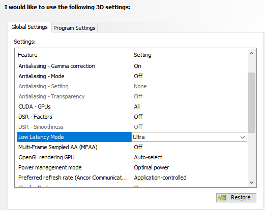 Hydra Everyone Needs To Go Update Their Nvidia Driver And Enable This Setting Low Latency Mode Will Help You A Lot No Cayup T Co Epceovpagw