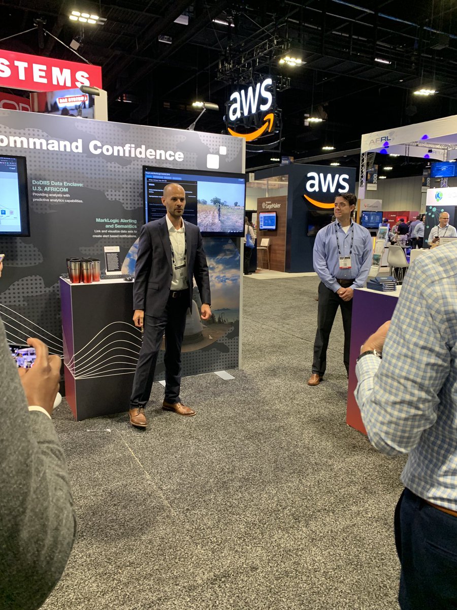 CoriMoore5's tweet photo. Stop by Booth 637 now to see the #MarkLogic #ProofOfConcept we did with #Fraym   #DoDIIS19 https://t.co/cefuDDZOJE
