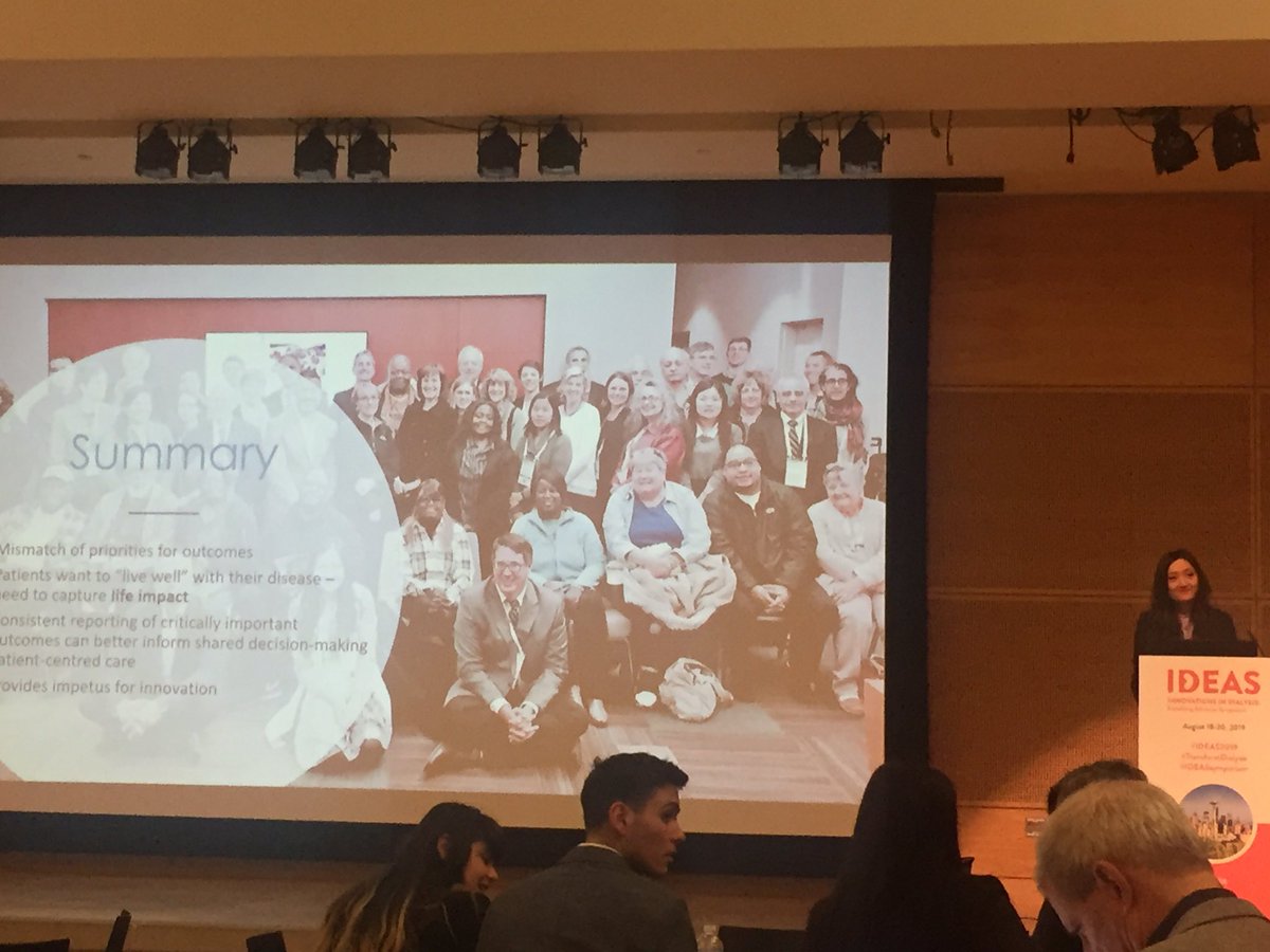 NatRevNeph's tweet photo. Patients want to “live well” with their disease. Trials need to capture life impact @allisontong1 #Ideas2019 https://t.co/eMUUMhRwed