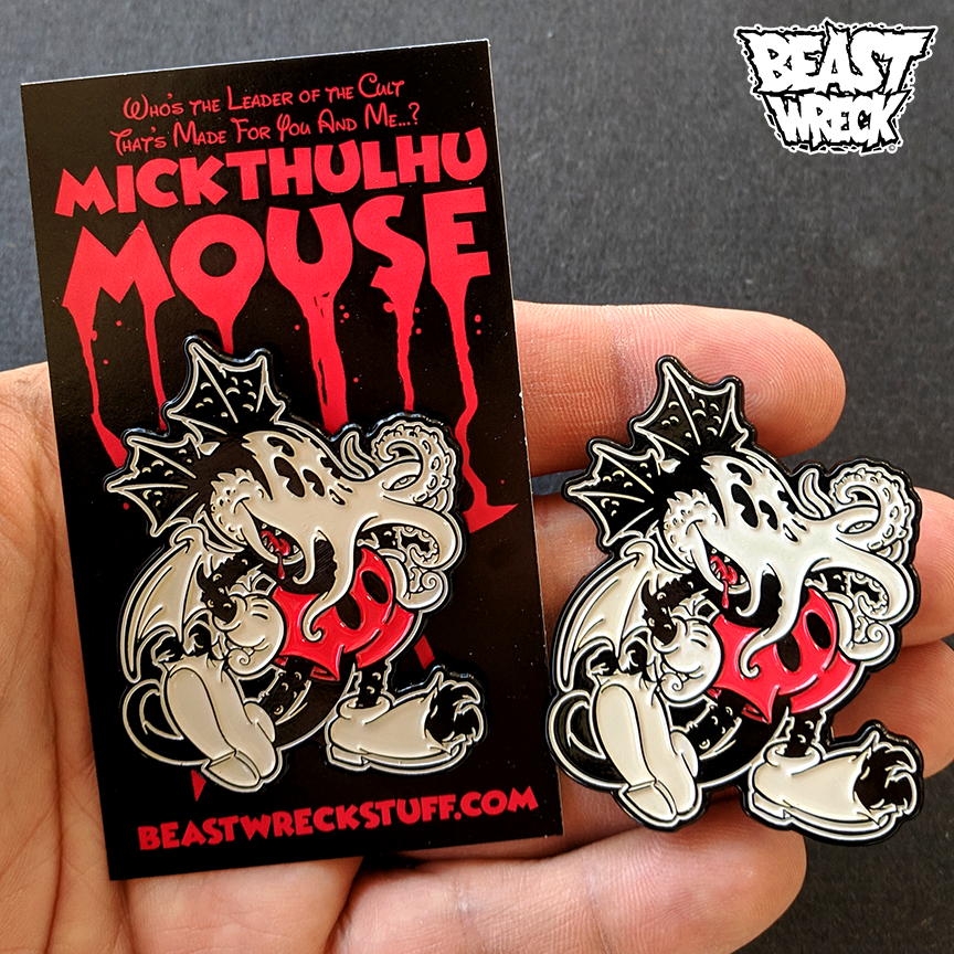 BeastPop's tweet photo. HAPPY LOVECRAFT DAY!
Celebrate one of my favorite authors H.P. Lovecraft's birthday with me by grabbing one of my MICKTHULHU MOUSE T-Shirts, Vinyl Stickers, Enamel Pins and Art Prints!
Hit https://t.co/JiKSFEfGM2 to snag 'em! https://t.co/L9FAm61KPB