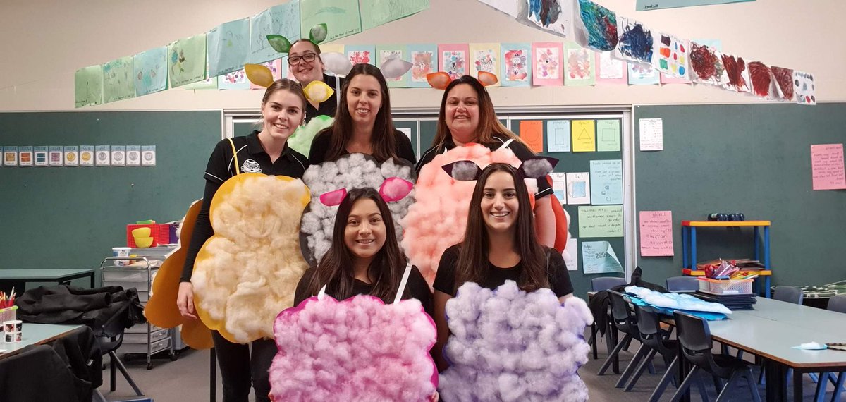 Where is the green sheep? @BlairmountPS <a href="/Kazegraham/">Karen Graham</a> <a href="/tanyap1311/">Tanya Pollard</a> <a href="/TamaraLPollock/">Tamara Pollock</a> <a href="/NicoleMauri1/">Nicole Mauri</a> #ThisIsBlaimount #bookcharacterparade #welovebooks