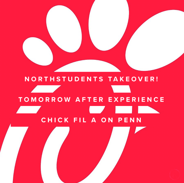 NORTHSTUDENTS_'s tweet photo. Winner winner CHICKEN dinner!! Chick fil a has taken the crown 🐓 👑  #NORTHSTUDENTS takes over CHICK FIL A tomorrow! Come hang out after experience! IF you bring a friend for the first time to church tmr - pastor christian will buy u and ur friend chickin dinner! https://t.co/mQXKwRVxBI